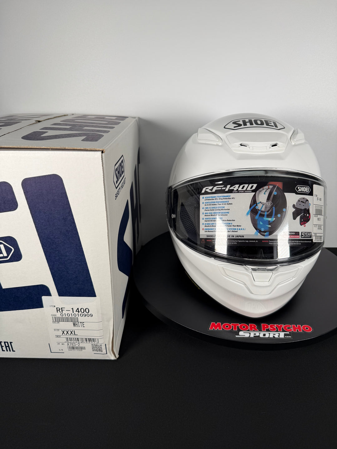 Shoei RF-1400 Helmet - White - Size XXXL - USED / OPEN BOX #2