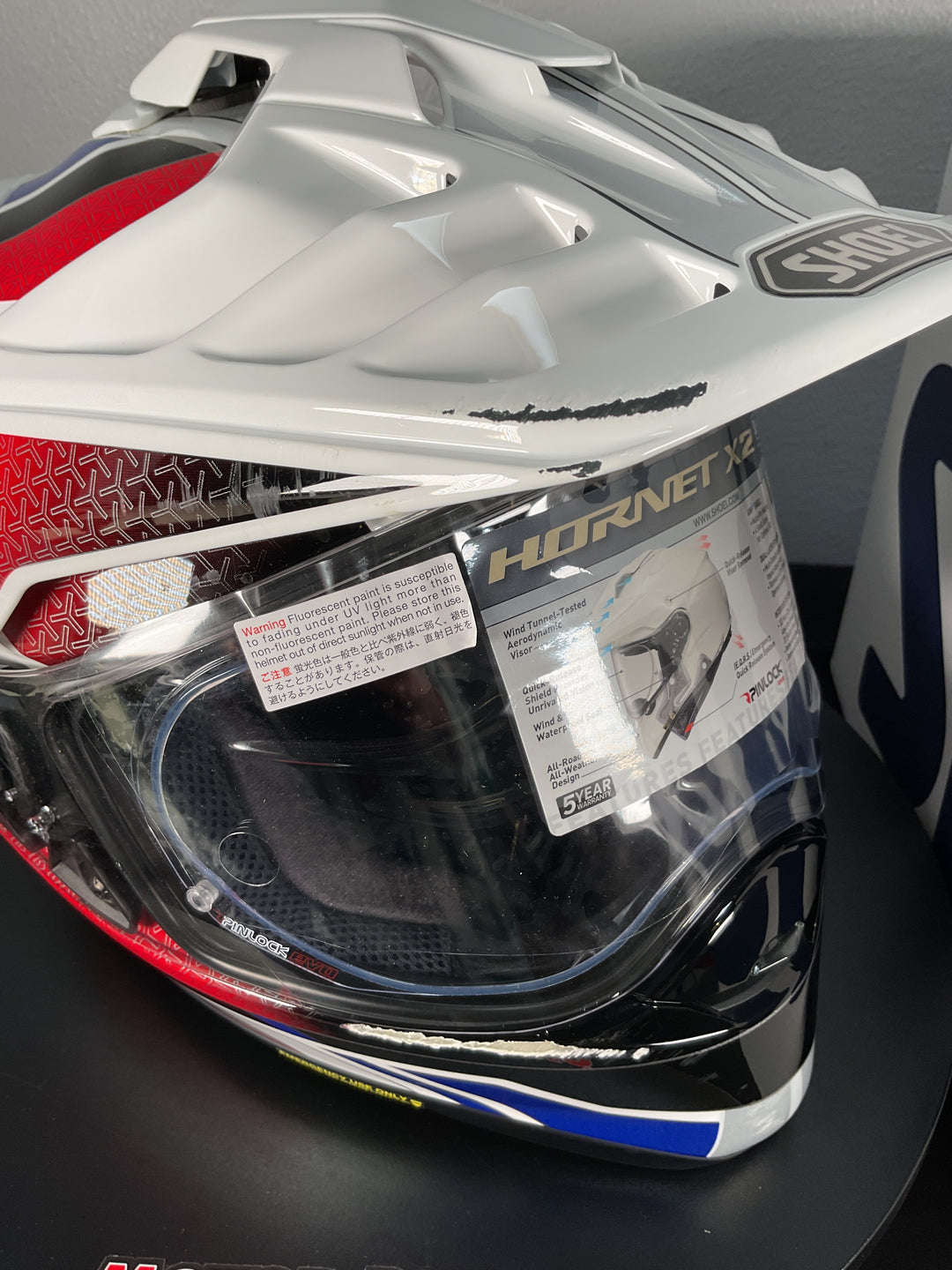 Shoei Hornet X2 Invigorate Adventure Helmet - TC-10 - Size Large - Used Fair