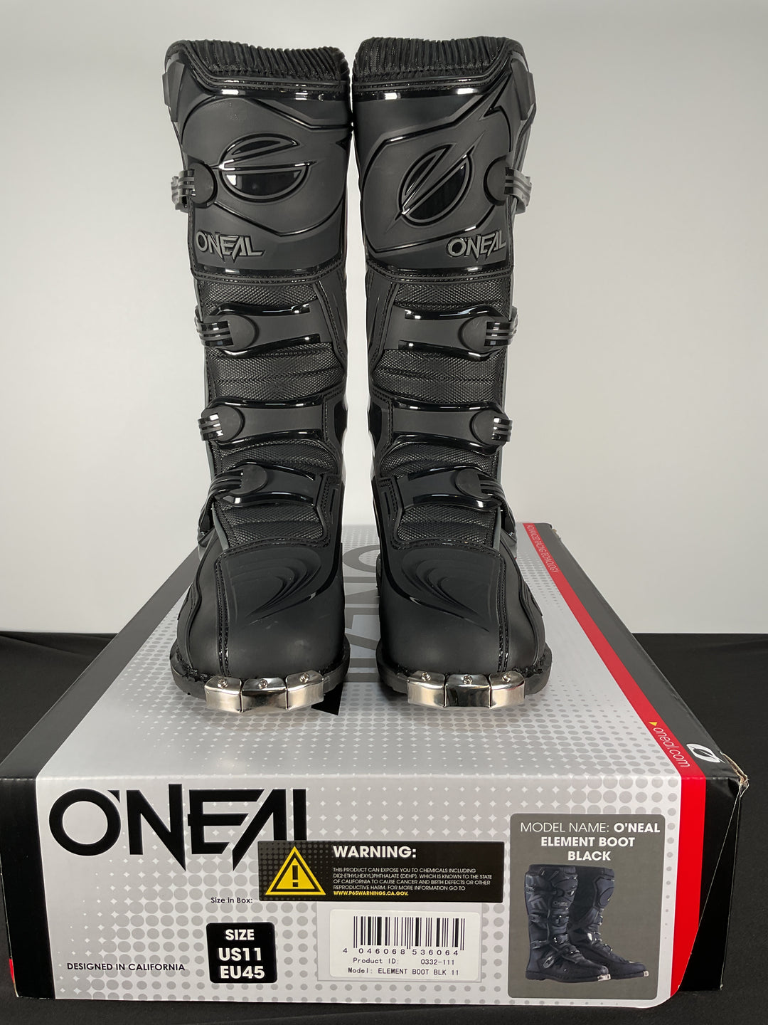 O'NEAL Element Boot - BLACK - Size 11 - Used Like New