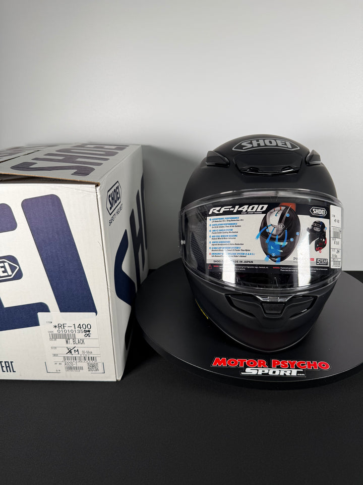 Shoei RF-1400 Helmet - Matte Black - Size M - USED / FAIR #2
