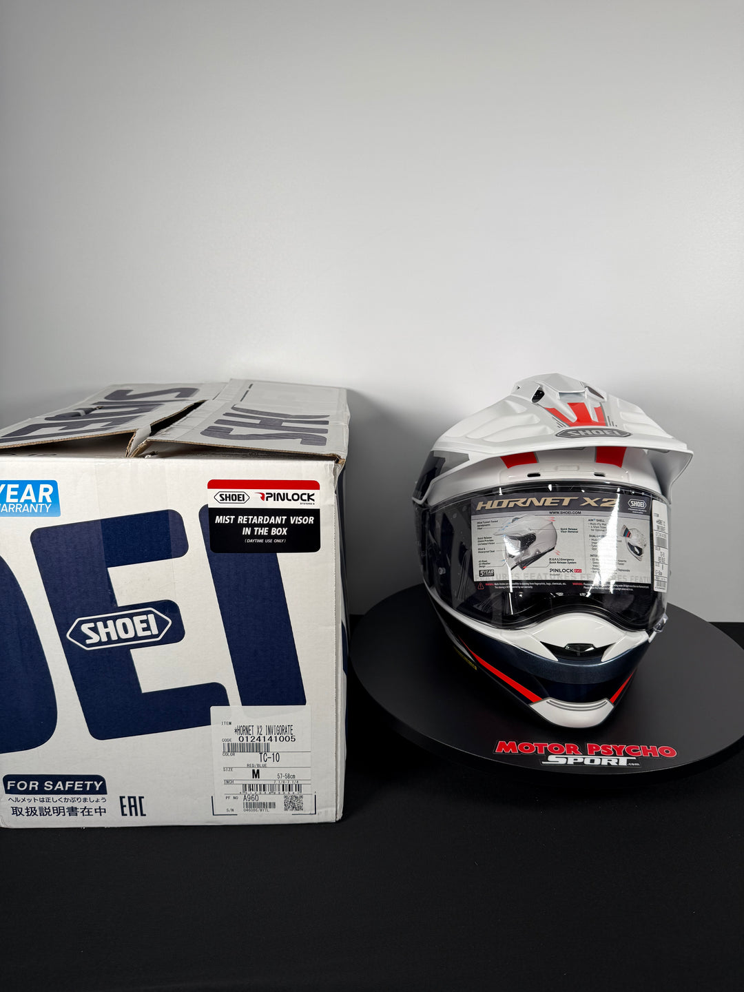 Shoei Hornet X2 Invigorate Adventure Co Helmet - TC-10 -Size M- USED LIKE NEW