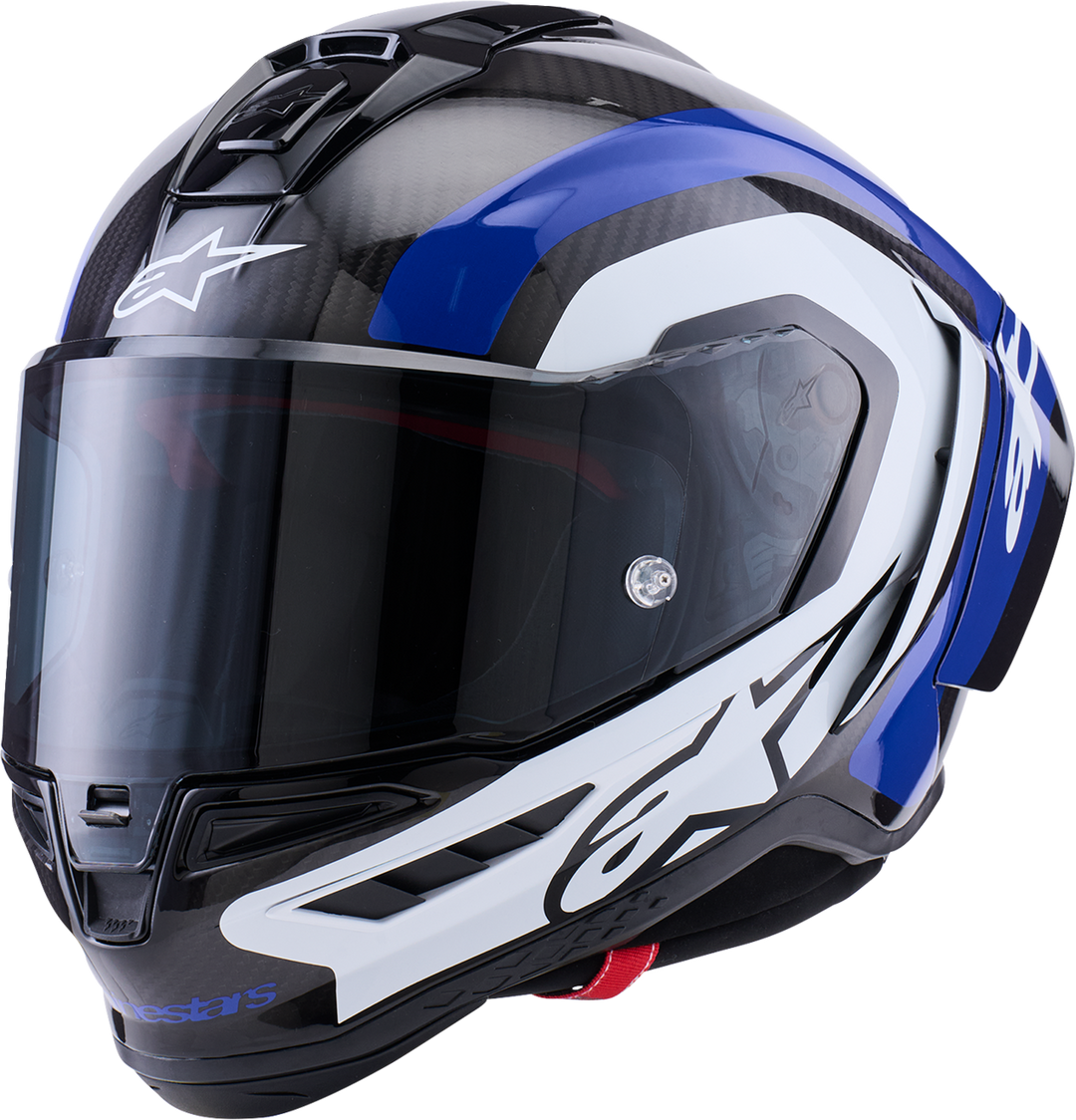 Alpinestars Supertech R10 Arius Helmet -Gloss Black/White/Blue