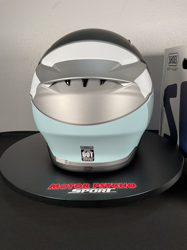 Shoei RF-1400 Yonder Helmet - TC-2 Black/Light Blue/Silver/White - Size Large - Used Like New