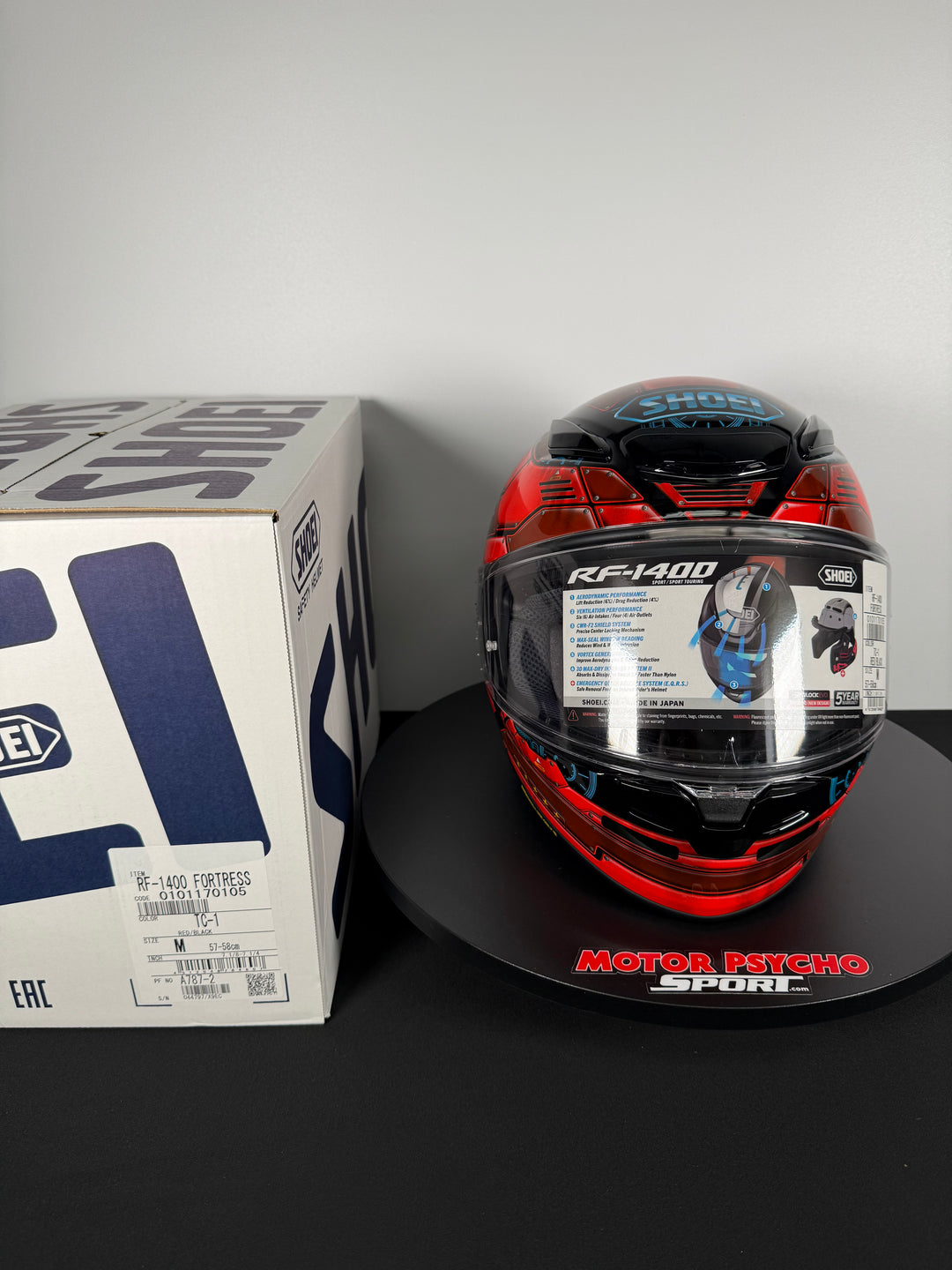 SHOEI RF-1400 Fortress TC-1 Helmet - Size M - USED / OPEN BOX