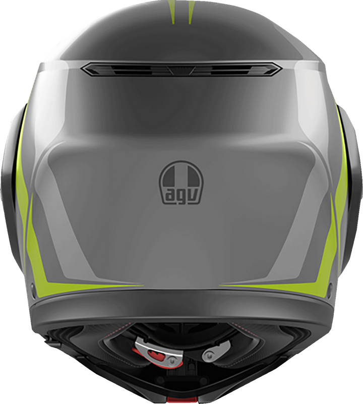 AGV Streetmodular Helmet - Resia Matte Grey/Black/Yellow Fluo