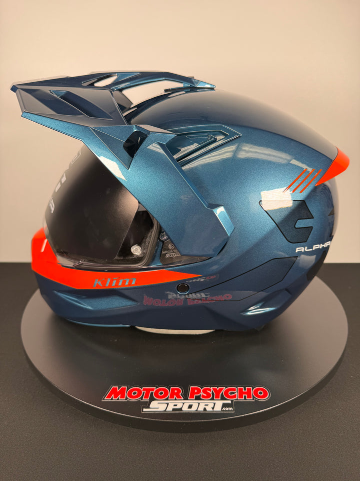 KLIM X1 ALPHA HELMET ECE/DOT-GLOSS CONCEPT PETROL - STRIKE ORANGE - Size XS - OPEN BOX