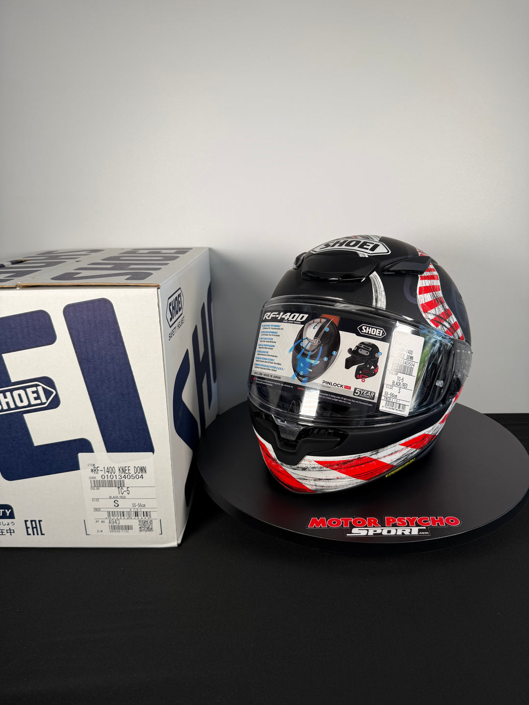 Shoei RF-1400 Knee Down Helmet - Matte TC-5 - Size Small - USED / OPEN BOX