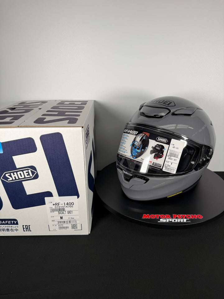 Shoei RF-1400 Helmet - Gloss Basalt Gray - Size M - USED / OPEN BOX - FINAL SALE / NO RETURNS