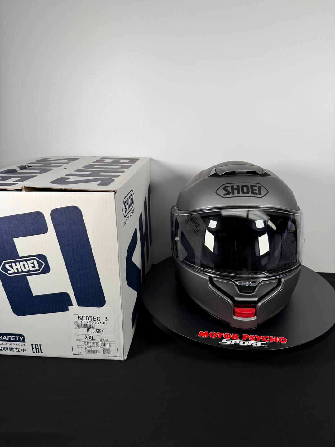 Shoei Neotec 3 Modular Helmet - Matte Deep Grey - Size XXL - USED / LIKE NEW