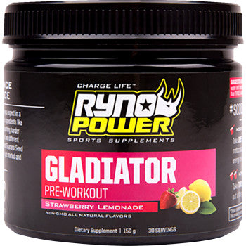 Ryno Power Gladiator Pre-Workout Drink Mix - Strawberry Lemonade
