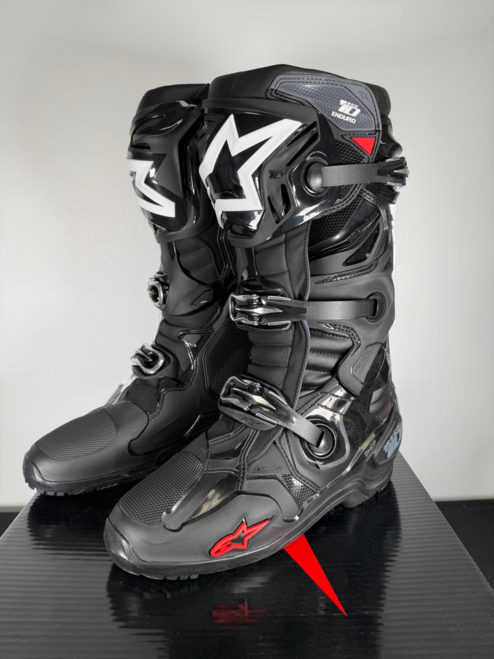 Alpinestars Tech 10 Enduro Boots - Black - Size EU 45.5 / US 11 - OPEN BOX - FINAL SALE / NO RETURNS