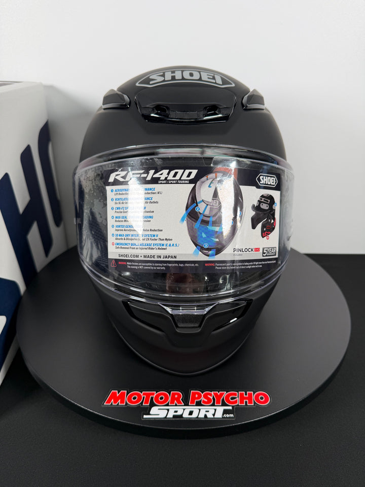 Shoei RF-1400 Helmet - Matte Black - Size Small - USED / OPEN BOX #4