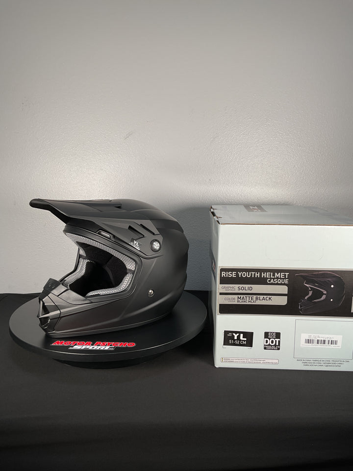 Z1R Youth Rise Solid Helmet - Matte Black - Size YL 51/52 CM - Used Like New