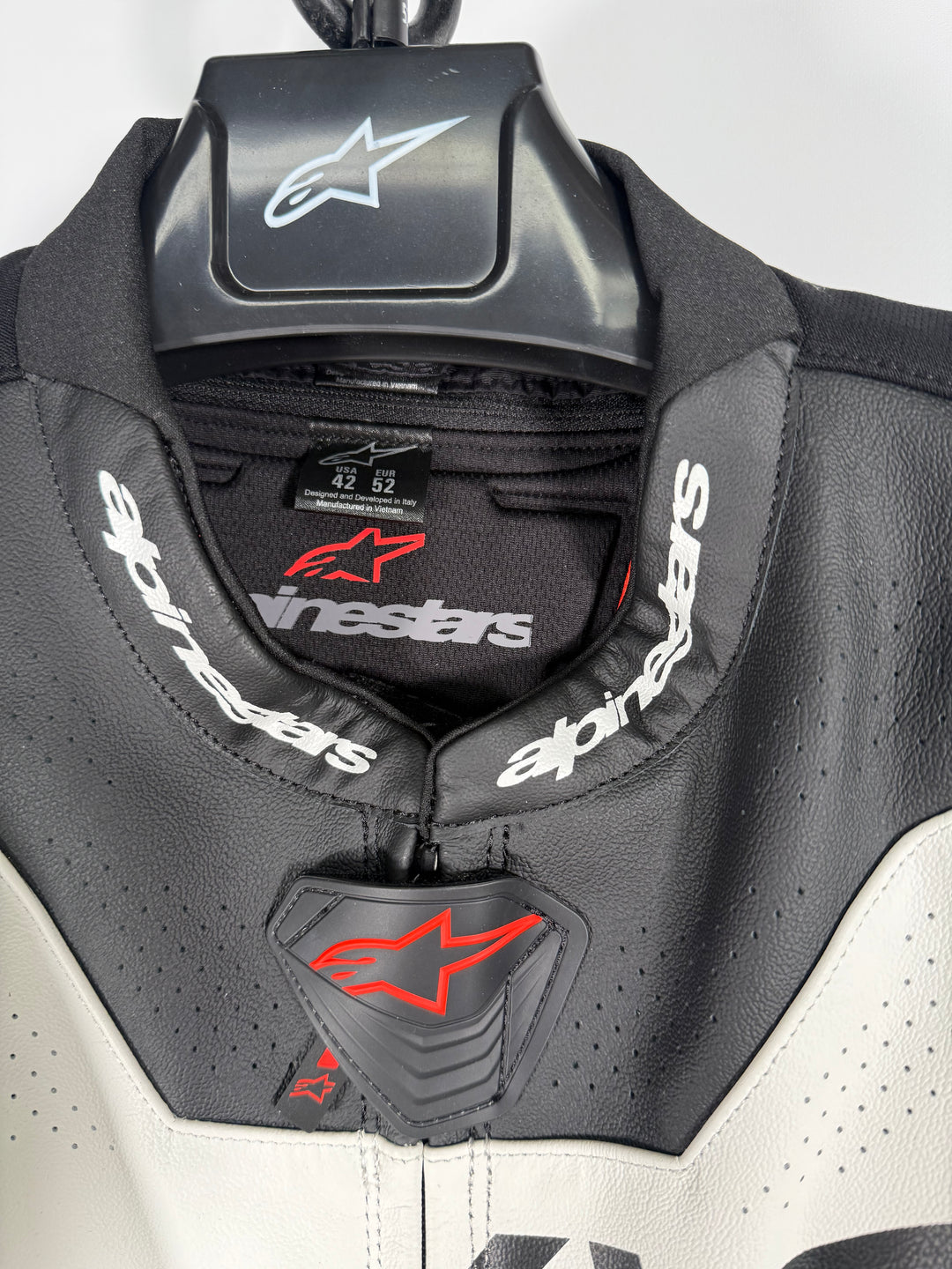 Alpinestars GP Plus V4 Sprint 1 Piece Leather Suit - Fluo/Mid Red/White - Size Euro 52 - OPEN BOX
