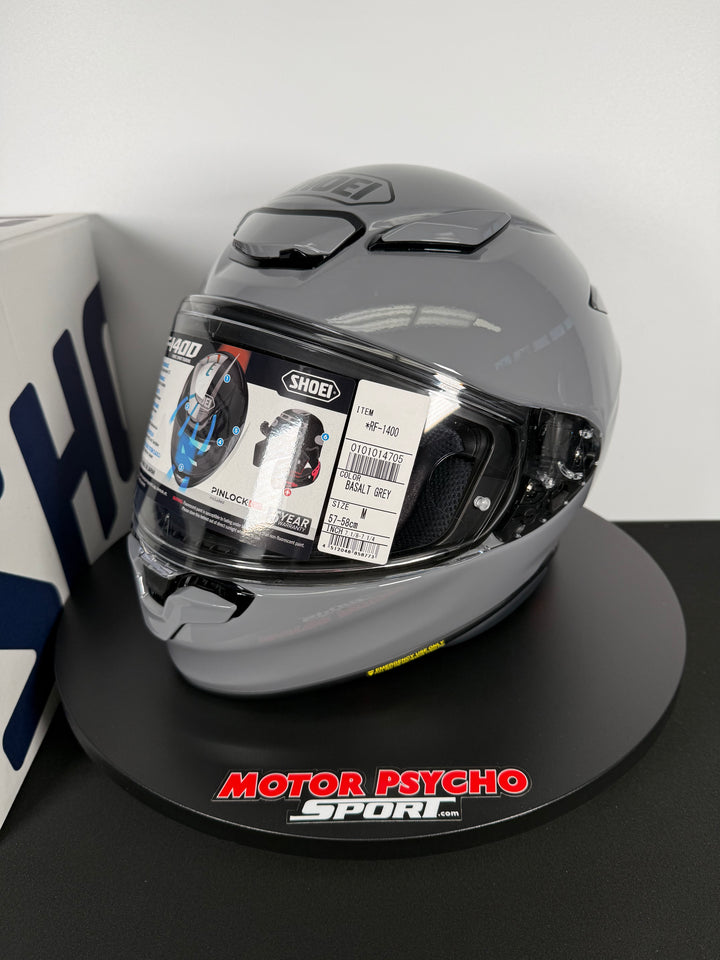 Shoei RF-1400 Helmet - Gloss Basalt Gray - Size M - USED / OPEN BOX - FINAL SALE / NO RETURNS