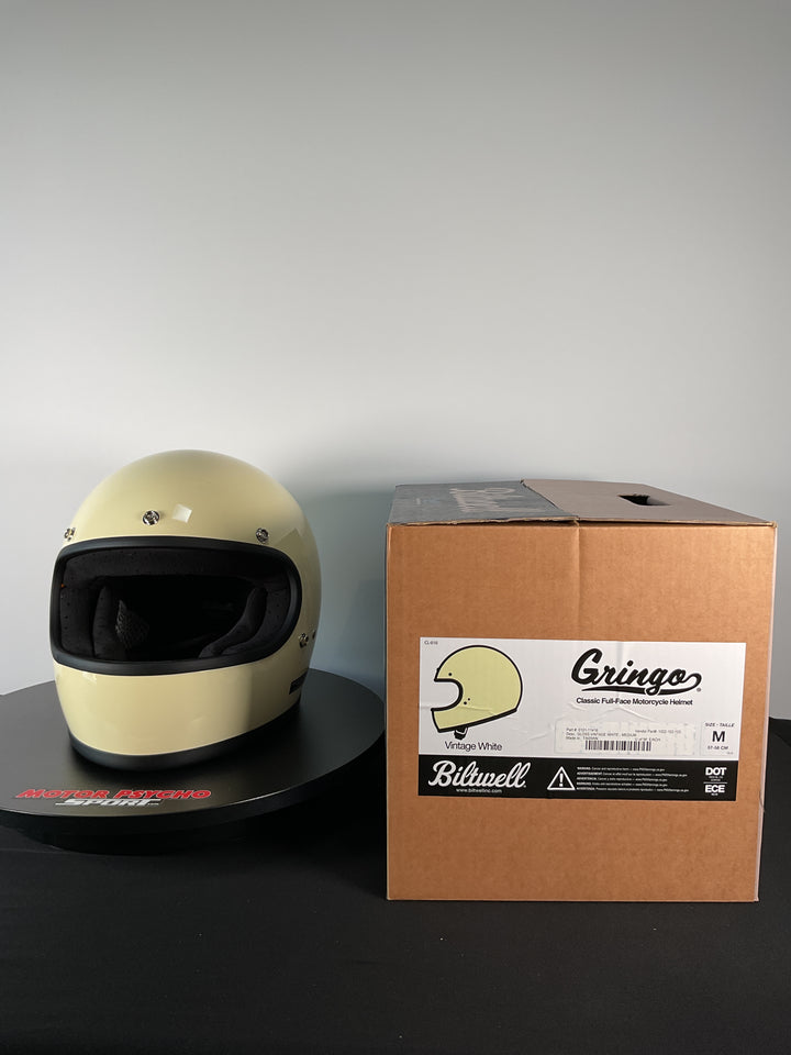 Biltwell Gringo Classic-Full Face Motorcycle Helmet - Size M - Used Like New