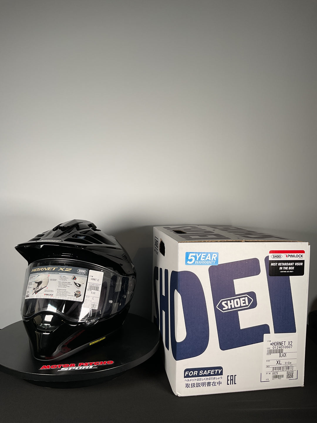 Shoei Hornet X2 Adventure Helmet - Black - Size XL - Used Open Box