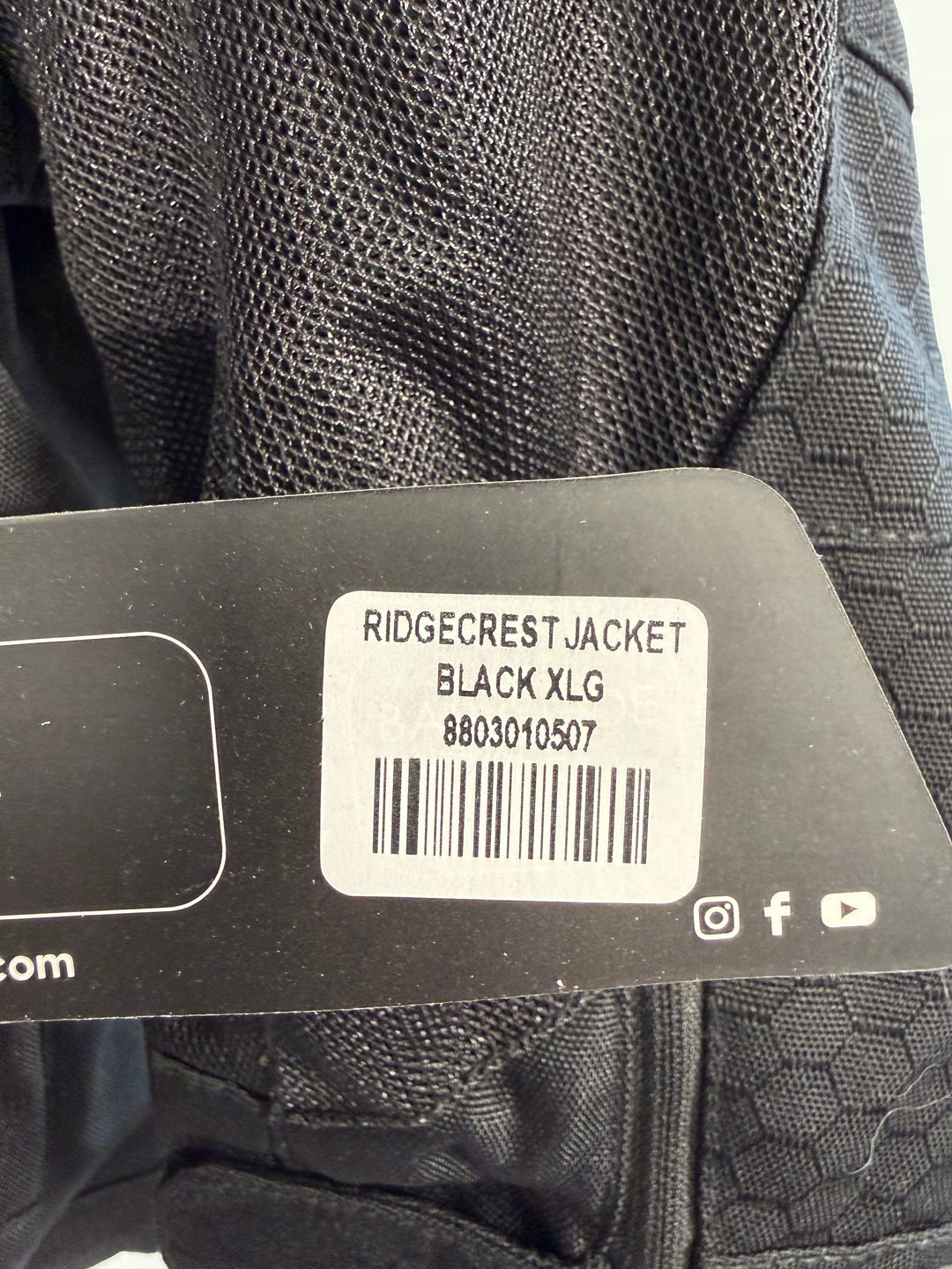 Tourmaster Horizon Line Men's Ridgecrest Jacket  - Black - Size XL - OPEN BOX