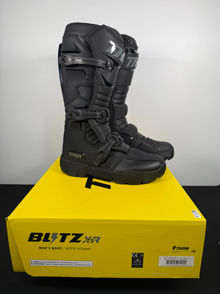 Thor Women's Blitz XR Boots-black/grey - Size 12 - OPEN BOX