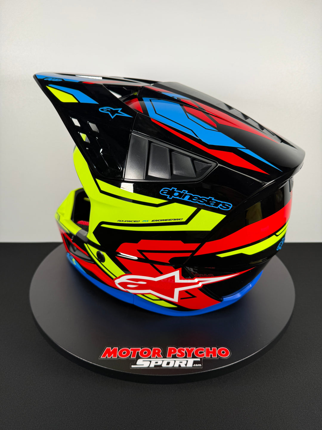 Alpinestars S-M5 Action 2 Helmet Black/Yellow Fluo/Bright Red Glossy - Size XL - OPEN BOX