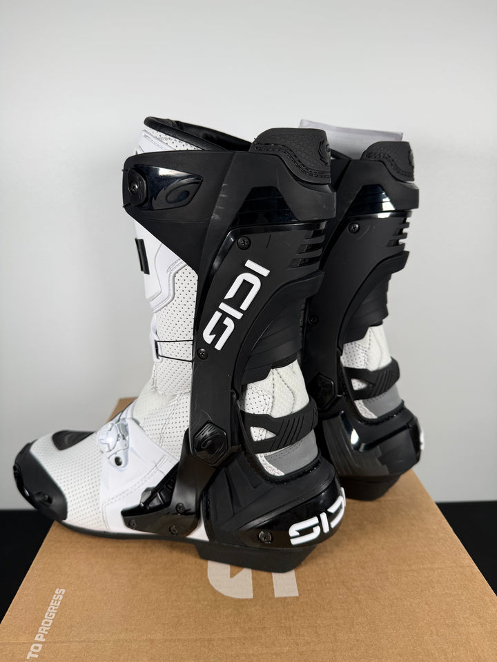 Sidi Rex Air Road Race Boots - WHITE/BLACK - Size Euro 46 / US 11.5 - OPEN BOX