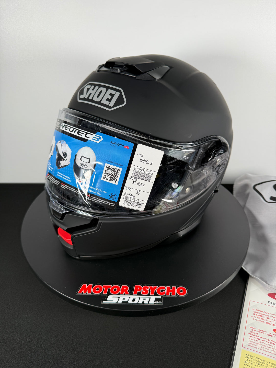 Shoei Neotec 3 Modular Helmet - Matte Black - Size XS - USED LIKE NEW