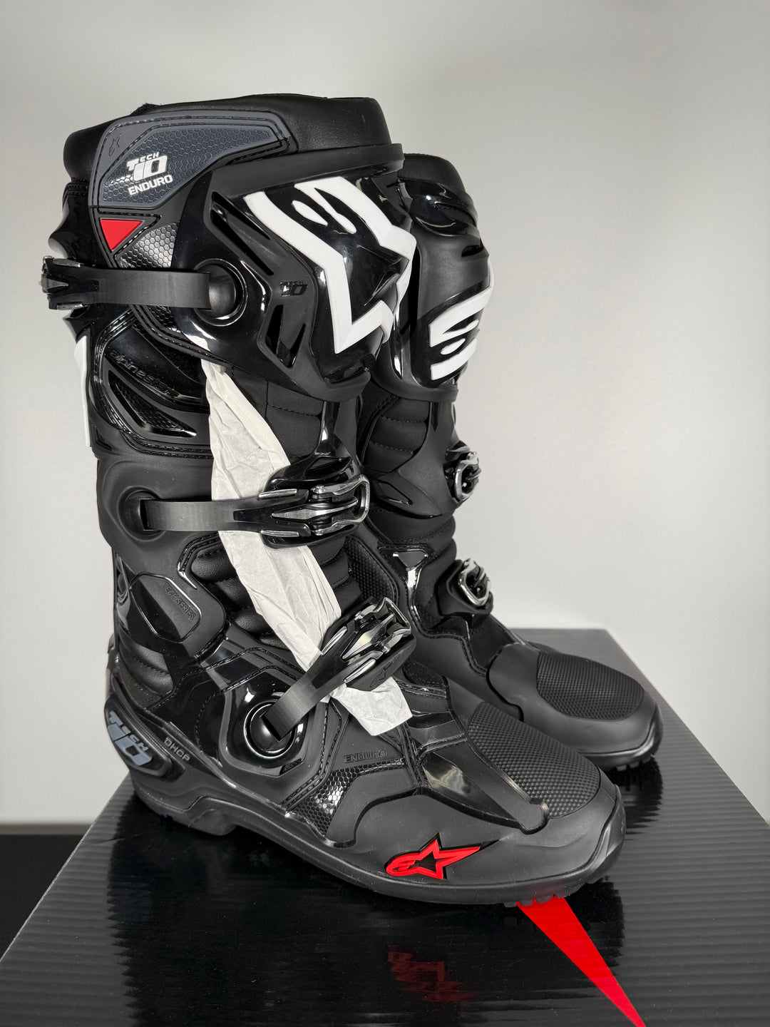Alpinestars Tech 10 Enduro Boots - Black - Size EU 45.5 / US 11 - OPEN BOX - FINAL SALE / NO RETURNS