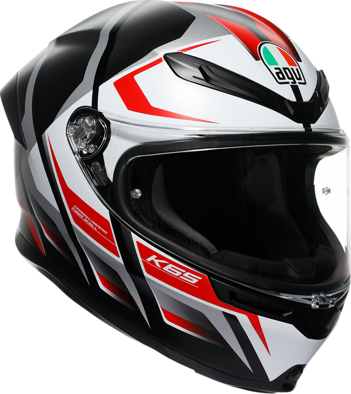 AGV K6 S Helmet - Karve Matte Black/White/Red