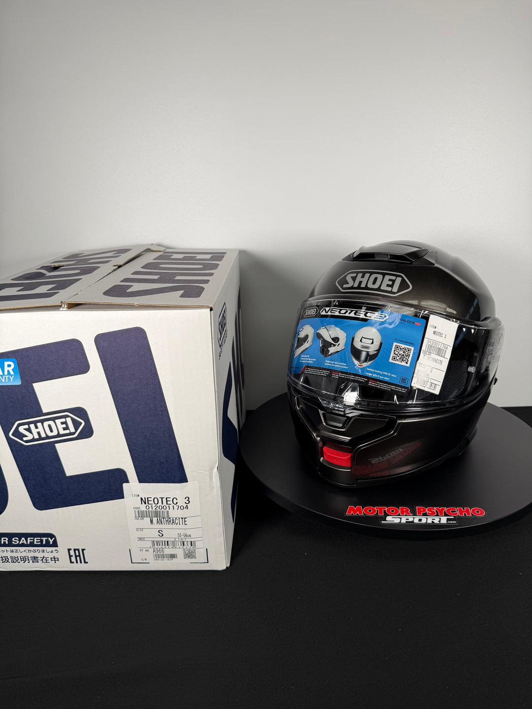 Shoei Neotec 3 Modular Helmet - Anthracite Metallic - Size Small - USED / OPEN BOX - FINAL SALE / NO RETURNS