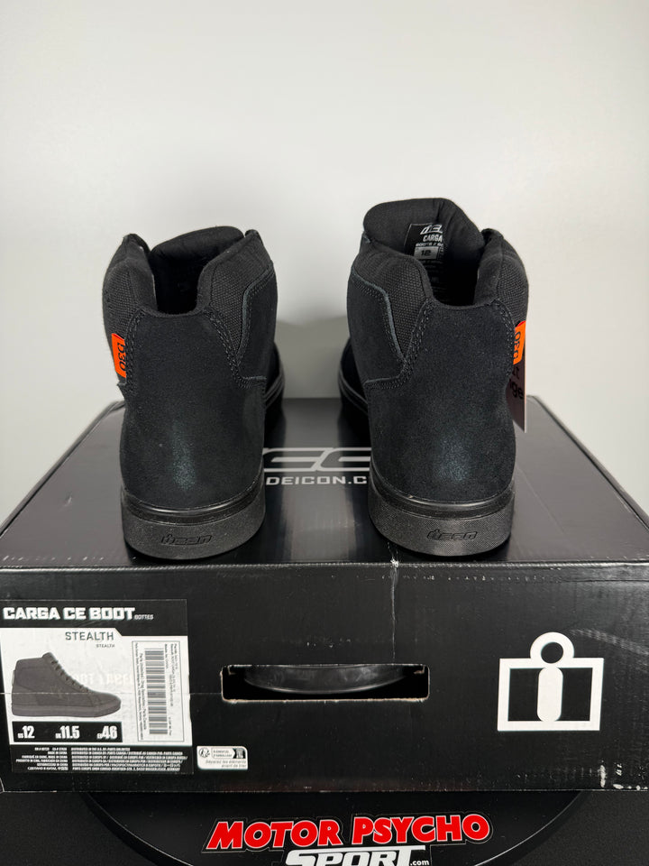 Icon Carga CE Boots - STEALTH - Size EU 46 / US 12 - OPEN BOX - FINAL SALE / NO RETURNS