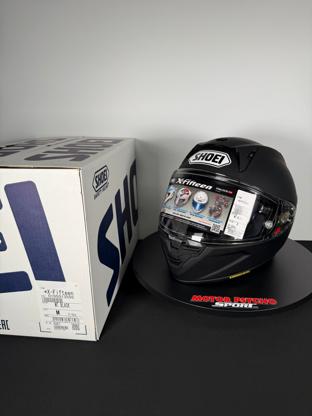 Shoei X-15 Helmet - Matte Black - Size Medium - USED / OPEN BOX - FINAL SALE / NO RETURNS
