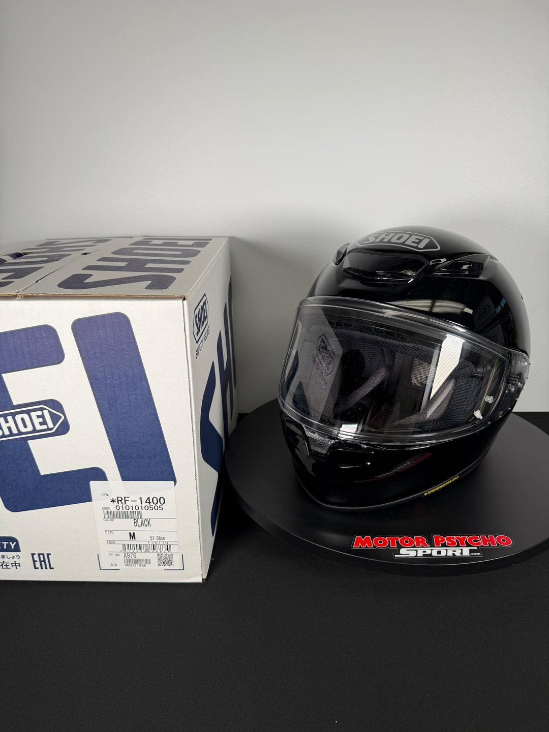 Shoei RF-1400 Helmet - Gloss Black Size MD - USED / GOOD - FINAL SALE NO RETURNS