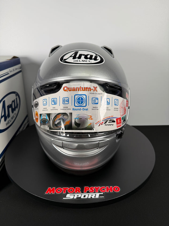 Arai Quantum-X Helmet - Aluminum Silver - Size Large - OPEN BOX