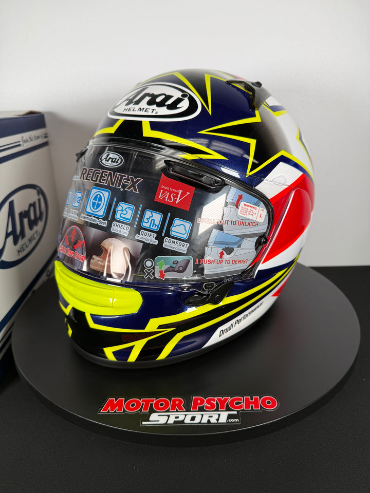 Arai Regent-X Helmet - Stars & Stripes Yellow - Size Large - OPEN BOX - FINAL SALE / NO RETURNS