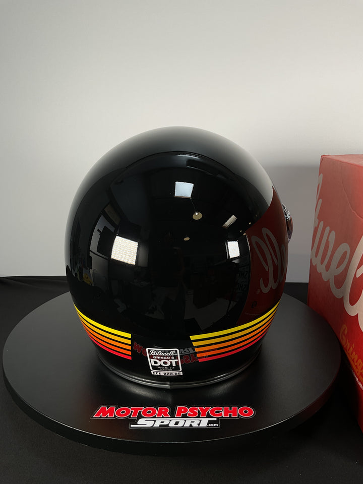 Biltwell Gringo S Helmet with Flip-Down Shield - Gloss Black - Size S - Used Like New