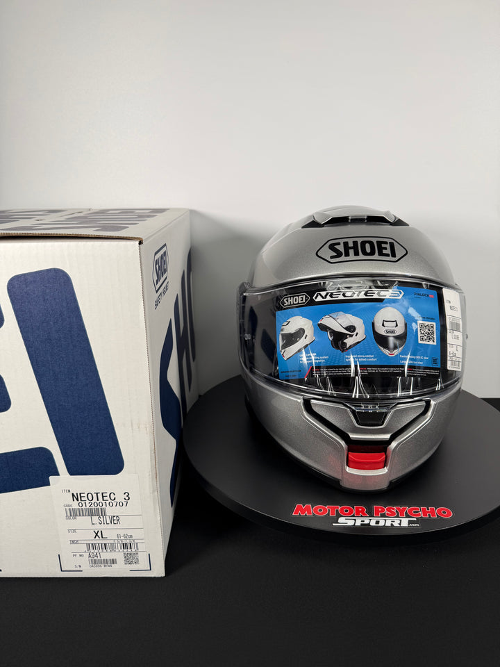 Shoei Neotec 3 Modular Helmet - Light Silver - Size XL - USED / OPEN BOX