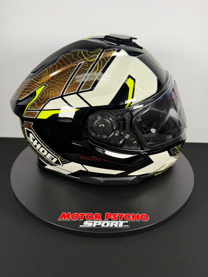 Shoei GT-Air 3 Hike Helmet - TC-11 Khaki/White/Hi-Viz - Size Large - USED / OPEN BOX - FINAL SALE / NO RETURNS