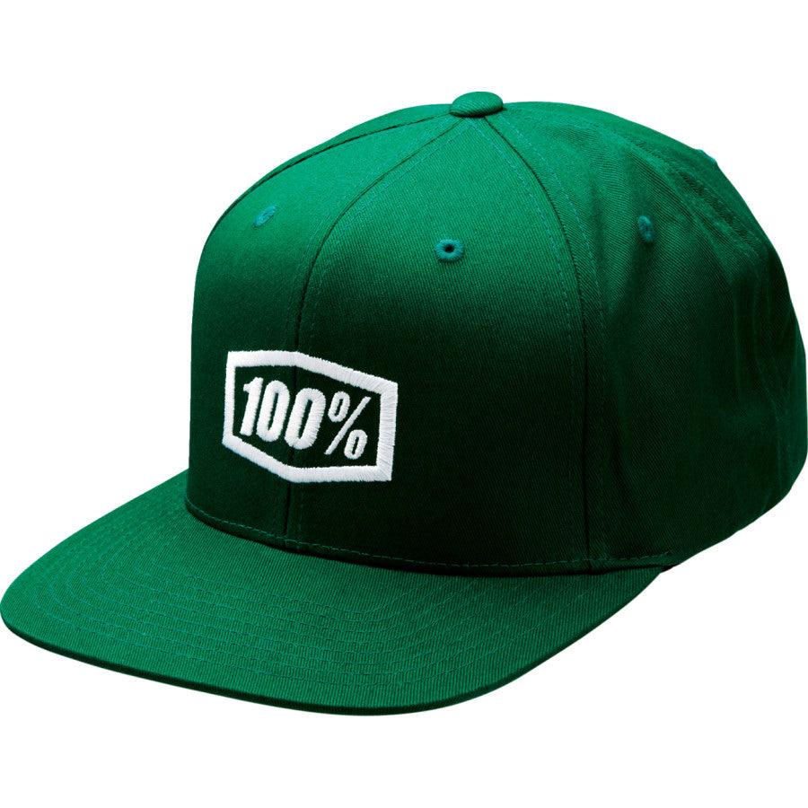 100% Icon Snapback Hat - Forest Green