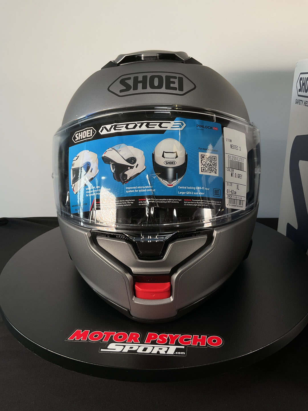 Shoei Neotec 3 Modular Helmet - Matte Deep Grey - Size XL - Used Like New