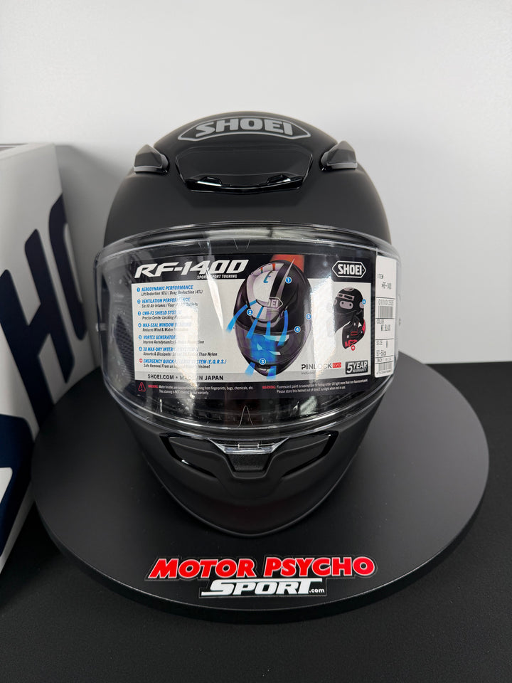 Shoei RF-1400 Helmet - Matte Black - Size M - USED / OPEN BOX