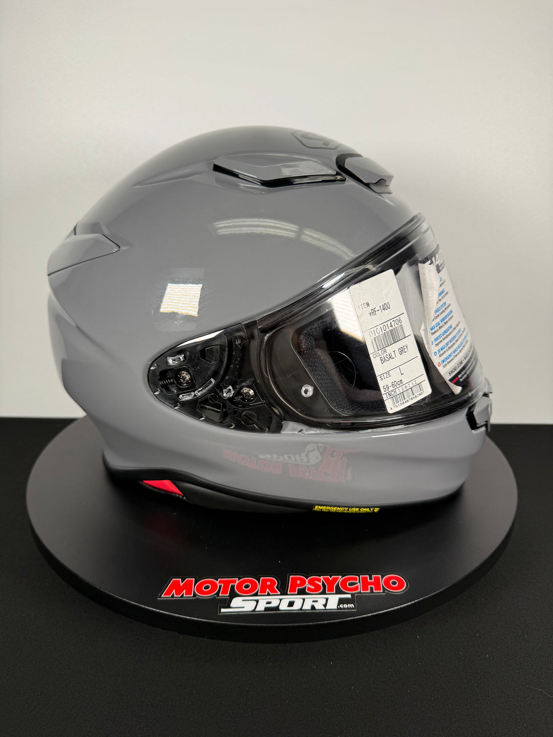 Shoei RF-1400 Helmet - Gloss Basalt Gray - Size Large - USED / OPEN BOX