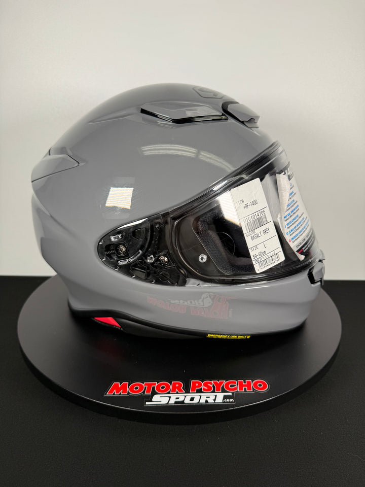 Shoei RF-1400 Helmet - Gloss Basalt Gray - Size Large - USED / OPEN BOX
