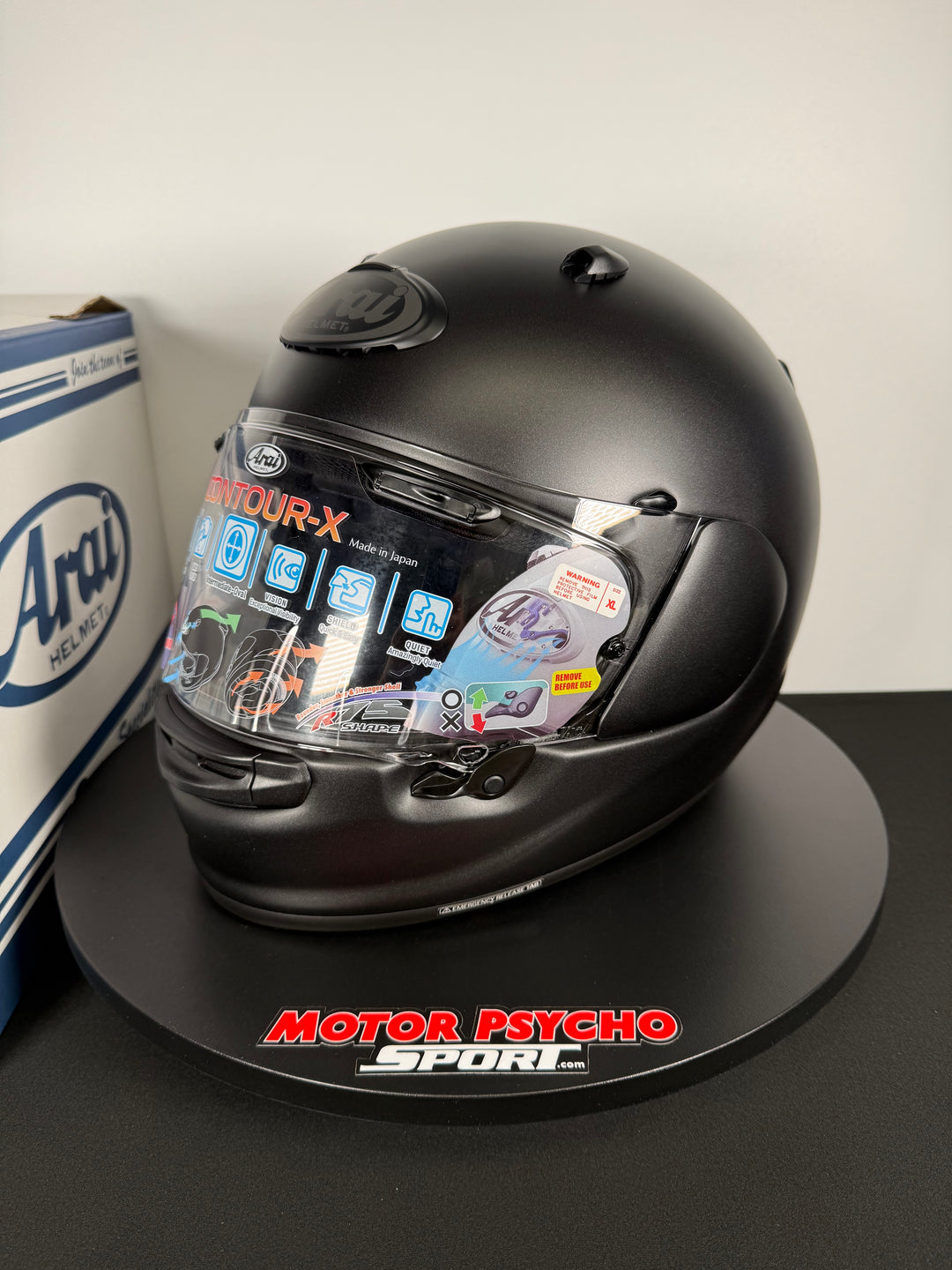Arai Contour-X Helmet - Black Frost - Size XL - OPEN BOX - FINAL SALE / NO RETURNS