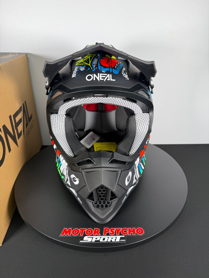 O'Neal 2 SRS Rancid V.24 Helmet Black/White - Size XL - OPEN BOX