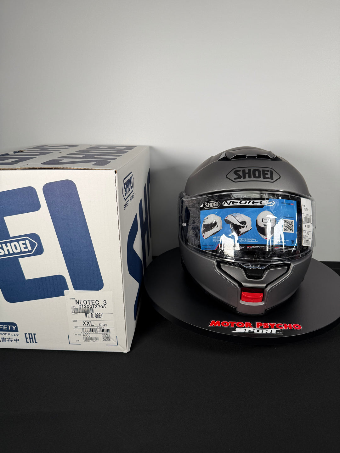 Shoei Neotec 3 Modular Helmet - Matte Deep Grey - Size XXL - USED / OPEN BOX