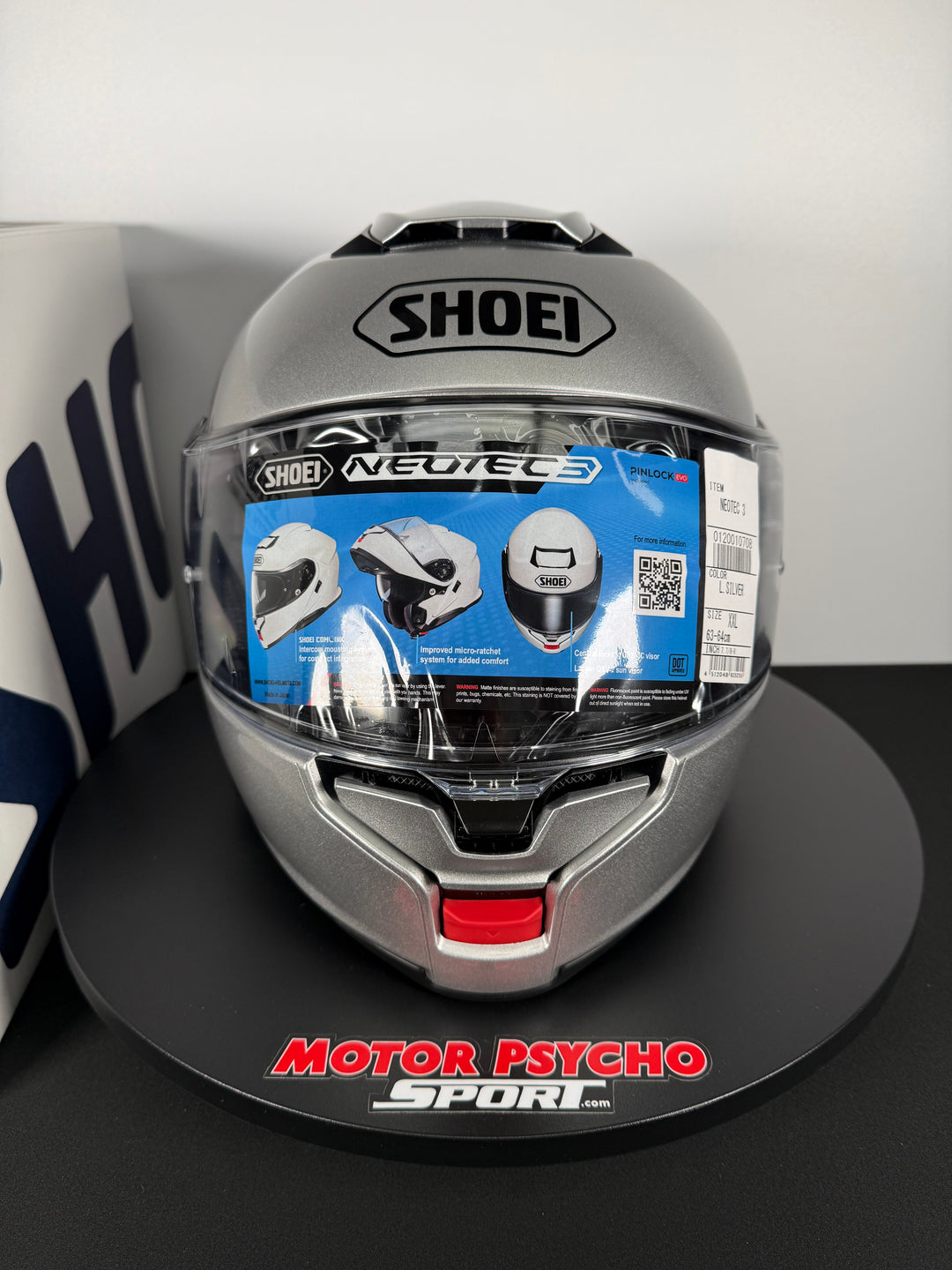 Shoei Neotec 3 Modular Helmet - Light Silver - Size XXL - USED / OPEN BOX