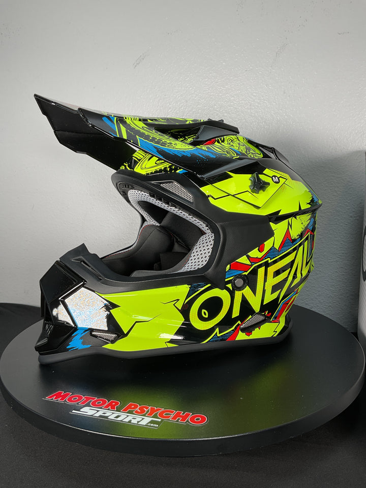 O'Neal 2 SRS Youth Villain Helmet Neon Yellow - Size M - Used Like New