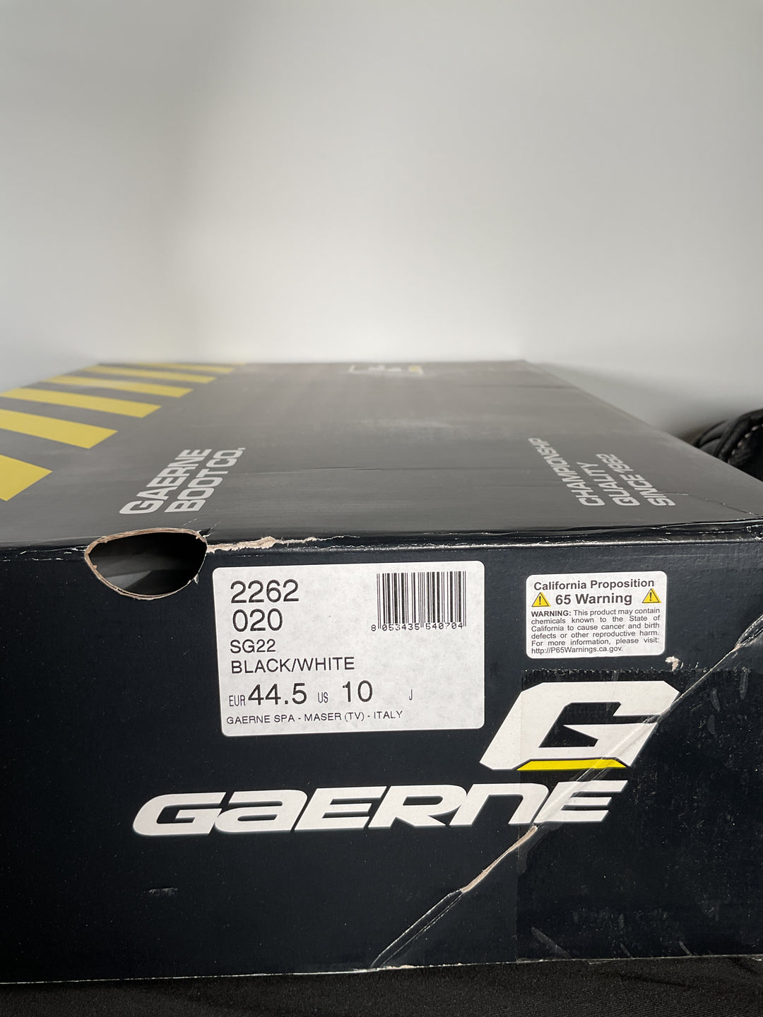 Gaerne SG-22 Boots - Black/White - Size 10 - OPEN BOX