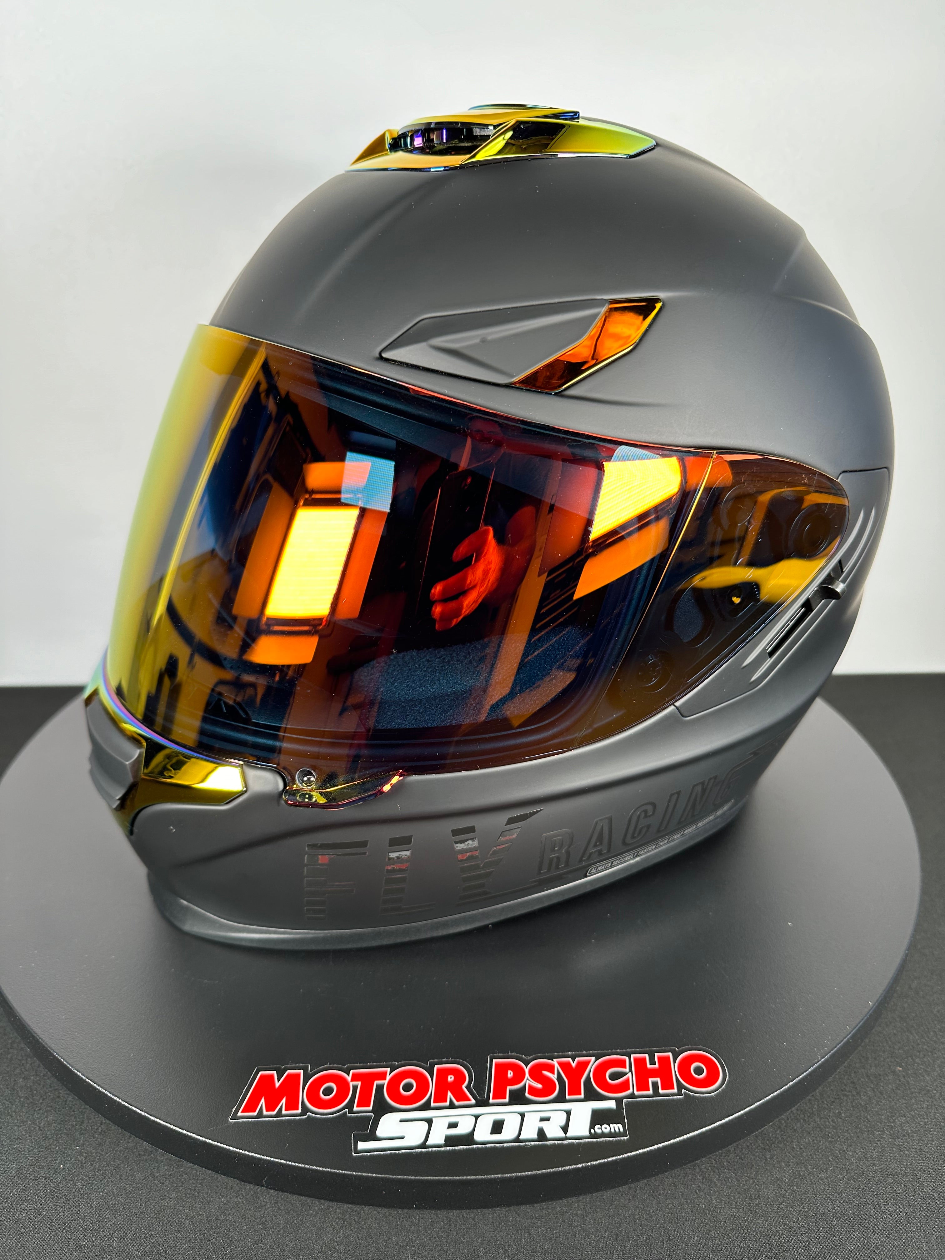 Fly Racing Sentinel Recon Helmet Matte Black/Fire Chrome – Motor