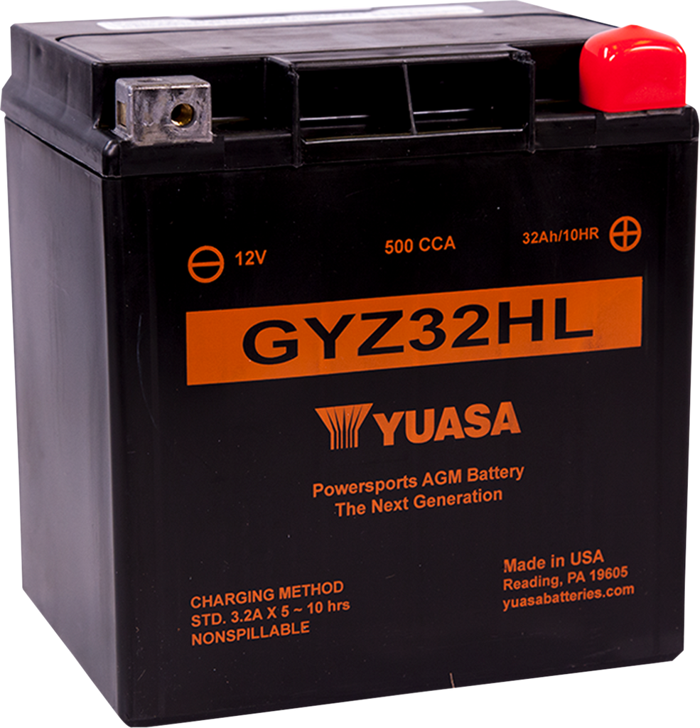 Yuasa GYZ32HL High Performance Maintenance Free AGM 12-Volt